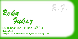 reka fuksz business card